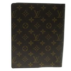 Pre Owned Louis Vuitton Monogram Canvas Large Desk Agenda Cover