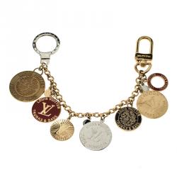 Louis Vuitton Love Birds Enamel Gold Tone Key Chain / Bag Charm Louis  Vuitton