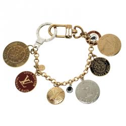 مملوكة مسبقًا حلية حقيبة لوي فيتون لون ذهبي ايناميل حقائب وترانكز