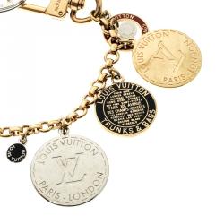 مملوكة مسبقًا حلية حقيبة لوي فيتون لون ذهبي ايناميل حقائب وترانكز