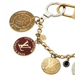 مملوكة مسبقًا حلية حقيبة لوي فيتون لون ذهبي ايناميل حقائب وترانكز