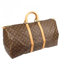 Pre Owned Louis Vuitton Monogram Canvas Keepall 55 Bag