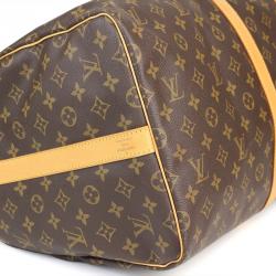 Pre Owned Louis Vuitton Monogram Canvas Keepall Bandouliere 55 Bag