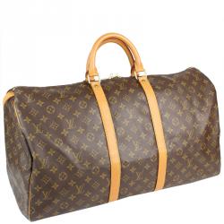 Pre Owned Louis Vuitton Monogram Canvas Keepall 55 Bag