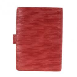 Pre Owned Louis Vuitton Red Epi Leather Small Agenda Cover