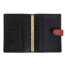 Pre Owned Louis Vuitton Red Epi Leather Small Agenda Cover