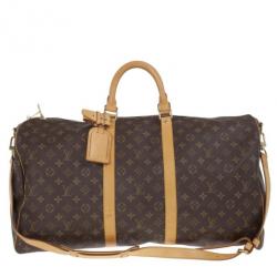 Pre Owned Louis Vuitton Monogram Canvas Keepall Bandouliere 55