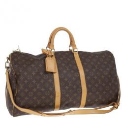 Pre Owned Louis Vuitton Monogram Canvas Keepall Bandouliere 55