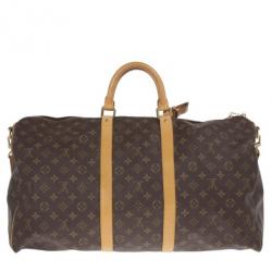 Pre Owned Louis Vuitton Monogram Canvas Keepall Bandouliere 55
