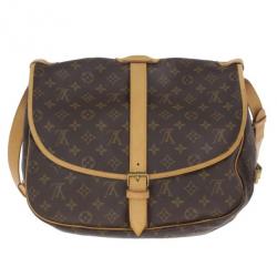 Pre Owned Louis Vuitton Monogram Canvas Saumur 35