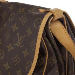 Pre Owned Louis Vuitton Monogram Canvas Saumur 35