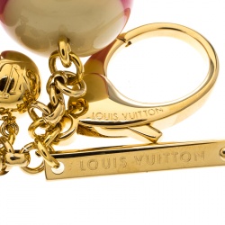 مملوكة مسبقًا Louis Vuitton Multicolor Mini Lin Croisette Key Holder / Bag Charm 