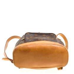 Pre Owned حقيبة ظهر لوي فيتون مونتسوريس جلد وكانفاس مونوغرامية MM