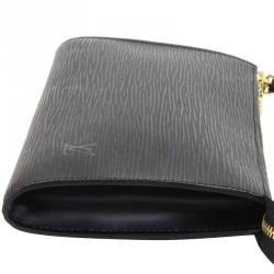 Louis Vuitton Noir Epi Leather Pochette Accessoires 24 Bag Louis