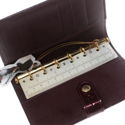 مملوكة مسبقًا جراب أجندة لوي فيتون فيرنيه فوفيستا روج مونوغرامي بحلقات صغيرة