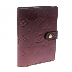 مملوكة مسبقًا جراب أجندة لوي فيتون فيرنيه فوفيستا روج مونوغرامي بحلقات صغيرة