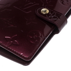 مملوكة مسبقًا جراب أجندة لوي فيتون فيرنيه فوفيستا روج مونوغرامي بحلقات صغيرة