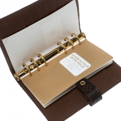 Pre Owned Louis Vuitton Monogram Canvas Medium Ring Agenda Cover