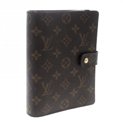 Pre Owned Louis Vuitton Monogram Canvas Medium Ring Agenda Cover