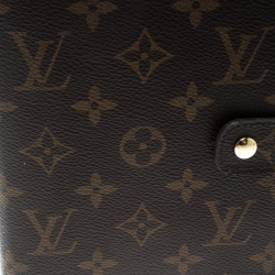 Pre Owned Louis Vuitton Monogram Canvas Medium Ring Agenda Cover