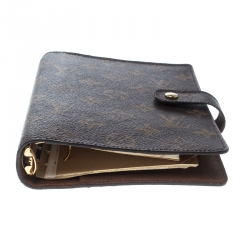 Pre Owned Louis Vuitton Monogram Canvas Medium Ring Agenda Cover