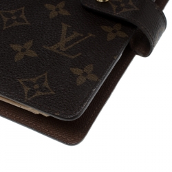 Pre Owned Louis Vuitton Monogram Canvas Medium Ring Agenda Cover