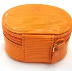 Pre Owned Louis Vuitton Ecrin Bijoux Orange Epi Leather Mini Jewelry Case