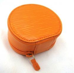 Pre Owned Louis Vuitton Ecrin Bijoux Orange Epi Leather Mini Jewelry Case