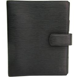 Pre Owned Louis Vuitton Noir Epi Leather Large Ring Agenda Cover