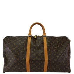 Pre Owned Louis Vuitton Monogram Canvas Keepall 55 Bag
