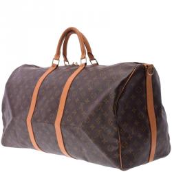 Pre Owned Louis Vuitton Monogram Canvas Keepall Bandouliere 60 Bag