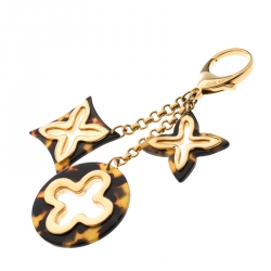 Pre Owned Louis Vuitton Brown Resin Gold Tone Bag Charm