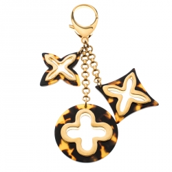 Pre Owned Louis Vuitton Brown Resin Gold Tone Bag Charm