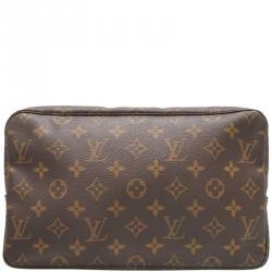 مملوكة مسبقًا حافظة مكياج لوي فيتون تروس تواليت 28 كانفاس مونوغرامية