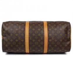 Pre Owned Louis Vuitton Monogram Canvas Keepall Bandouliere 50 Bag