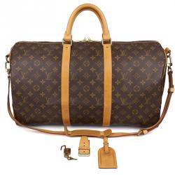 Pre Owned Louis Vuitton Monogram Canvas Keepall Bandouliere 50 Bag