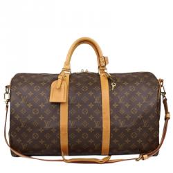Pre Owned Louis Vuitton Monogram Canvas Keepall Bandouliere 50 Bag