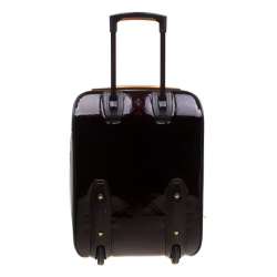 Pre Owned Louis Vuitton Amarante Monogram Vernis Pegase 45 Suitcase