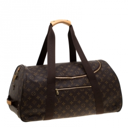 Pre Owned Louis Vuitton Brown Monogram Canvas Neo Eole 55 Rolling Luggage