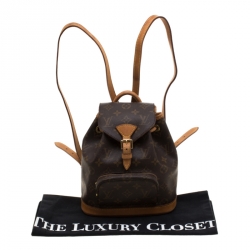 Pre Owned حقيبة ظهر لوي فيتون ميني مونتسواريه كانفاس مونوغرامي