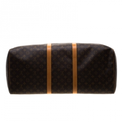 مملوكة مسبقًا Louis Vuitton Brown Monogram Canvas Keepall Bandouliere 60 Bag