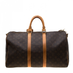 Pre Owned Louis Vuitton Monogram Canvas Keepall Bandouliere 45 Bag