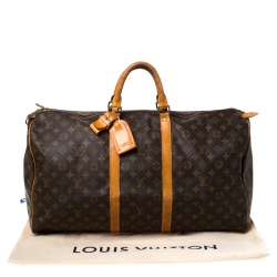 Pre Owned Louis Vuitton Monogram Canvas Keepall 55 Bag