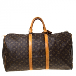 Pre Owned Louis Vuitton Monogram Canvas Keepall 55 Bag