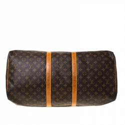 Pre Owned Louis Vuitton Monogram Canvas Keepall 55 Bag