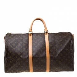 Pre Owned Louis Vuitton Monogram Canvas Keepall Bandouliere 55 Bag