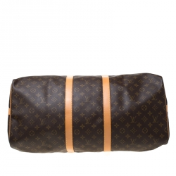 Pre Owned Louis Vuitton Monogram Canvas Keepall Bandouliere 55 Bag