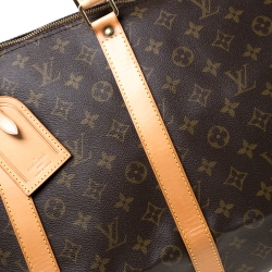 Pre Owned Louis Vuitton Monogram Canvas Keepall Bandouliere 55 Bag