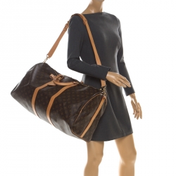 Pre Owned Louis Vuitton Monogram Canvas Keepall Bandouliere 55 Bag