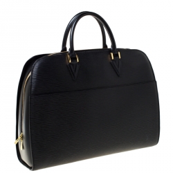 Pre Owned Louis Vuitton Black Epi Leather Sorbonne Briefcase